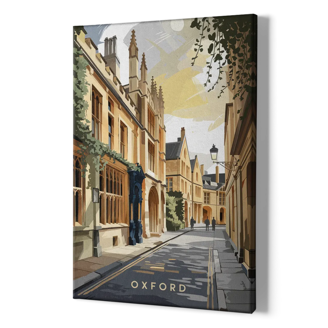 Oxford Historic Streets - Canvas Print Art Sides