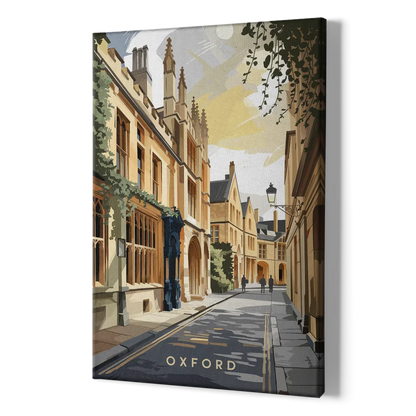 Oxford Historic Streets - Canvas Print Art Sides
