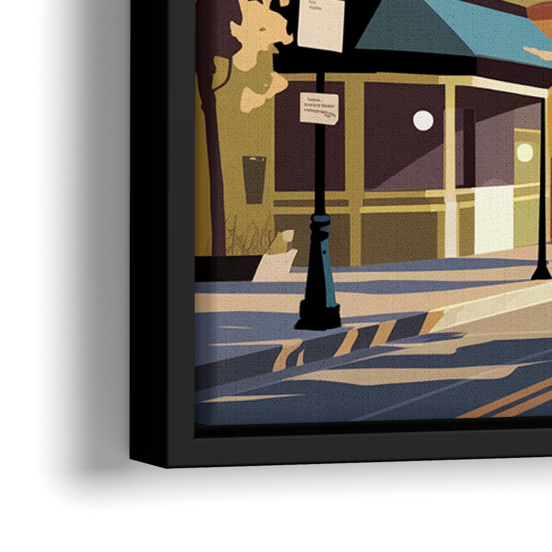 Telluride Historic Main Street - Close-Up Black Frame Canvas