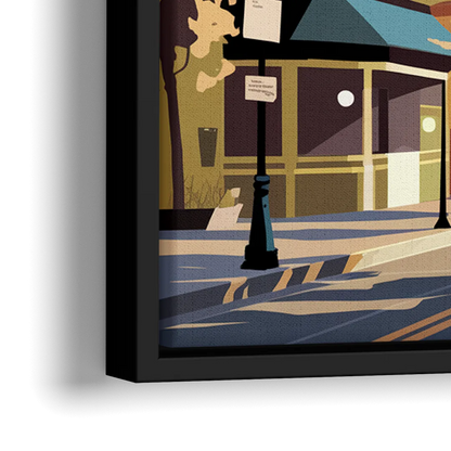 Telluride Historic Main Street - Close-Up Black Frame Canvas