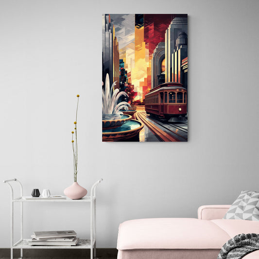 Kansas City Cultural Icons - Canvas Wall Art Living Room