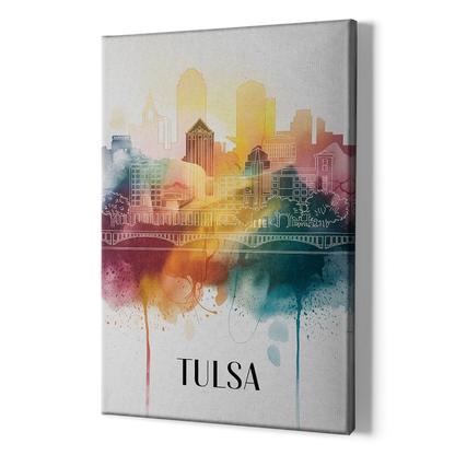Tulsa Urban Charm - Canvas Print Art Sides
