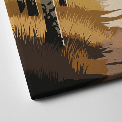 Aspen Dreamy Forest Canvas Close Up
