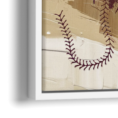 Toledo Mud Hens Baseball - Close-Up White Frame Canvas