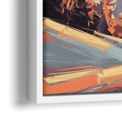 Park City Sunrise Panorama - Close-Up White Frame Canvas