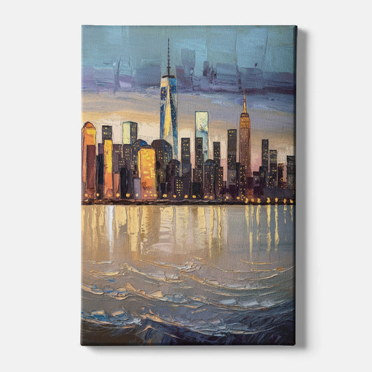 New York City Hudson River View - Canvas Wall Art