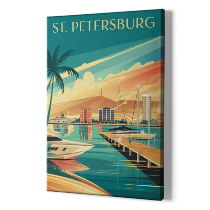 St. Petersburg Gulf Coast Views - Canvas Print Art Sides