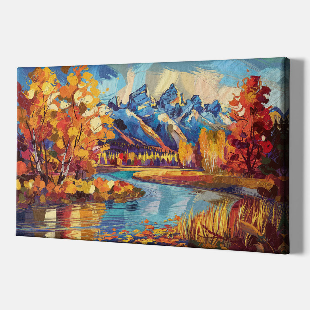 Jackson Hole Autumn Colors - Canvas Wall Art Indoor