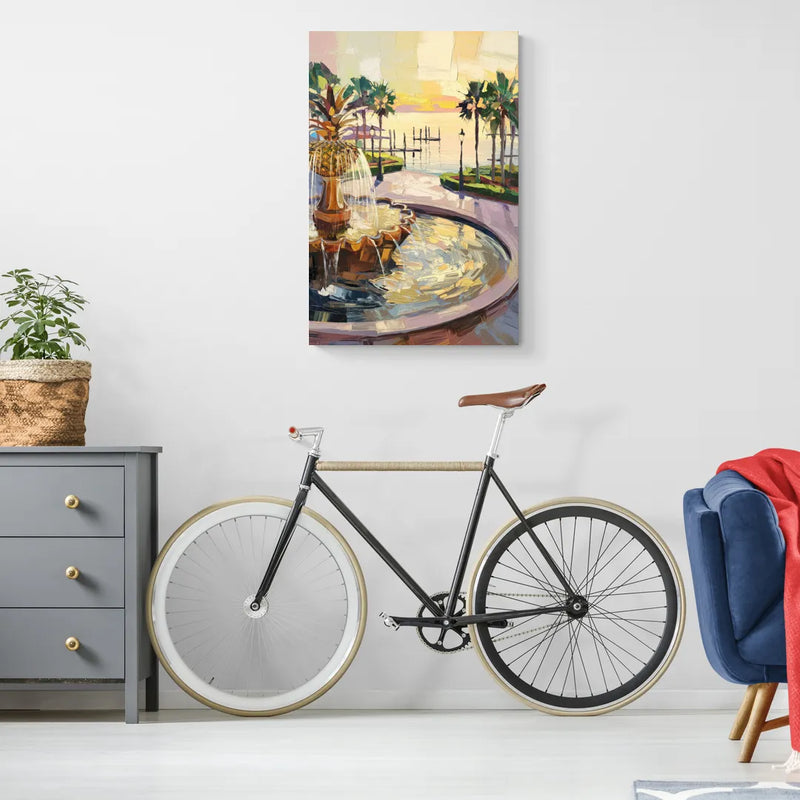 Charleston Waterfront Park - Canvas Wall Art Living Room