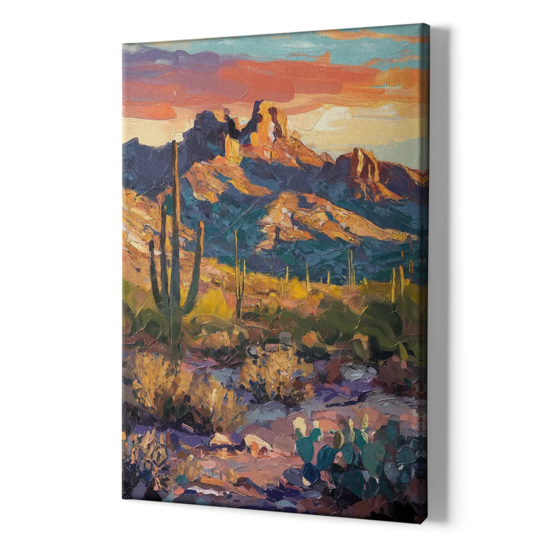 Scottsdale Mountain Views - Canvas Print Art Sides