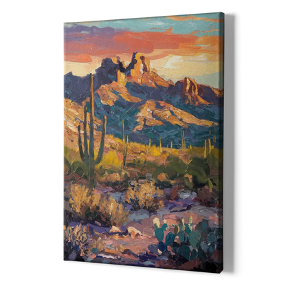 Scottsdale Mountain Views - Canvas Print Art Sides