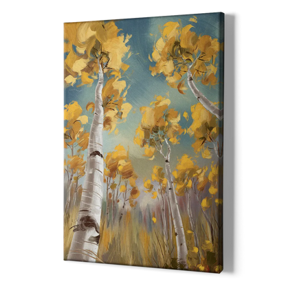 Aspen Tree Canopy - Canvas Print Art Sides