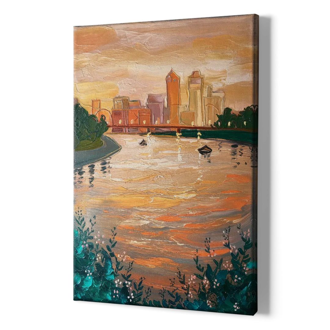 Toledo Ohio Riverfront - Canvas Print Art Sides