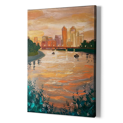 Toledo Ohio Riverfront - Canvas Print Art Sides