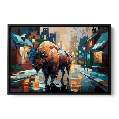 Buffalo Elmwood Village Vibes - Black Frame Canvas