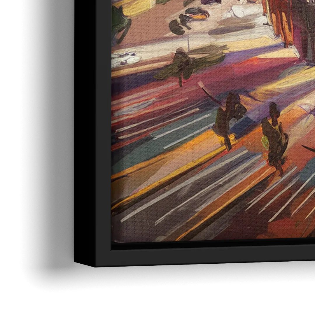 Kansas City Chiefs Stadium - Close-Up Black Frame Canvas