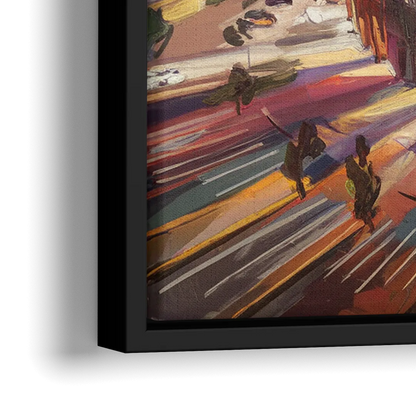 Kansas City Chiefs Stadium - Close-Up Black Frame Canvas