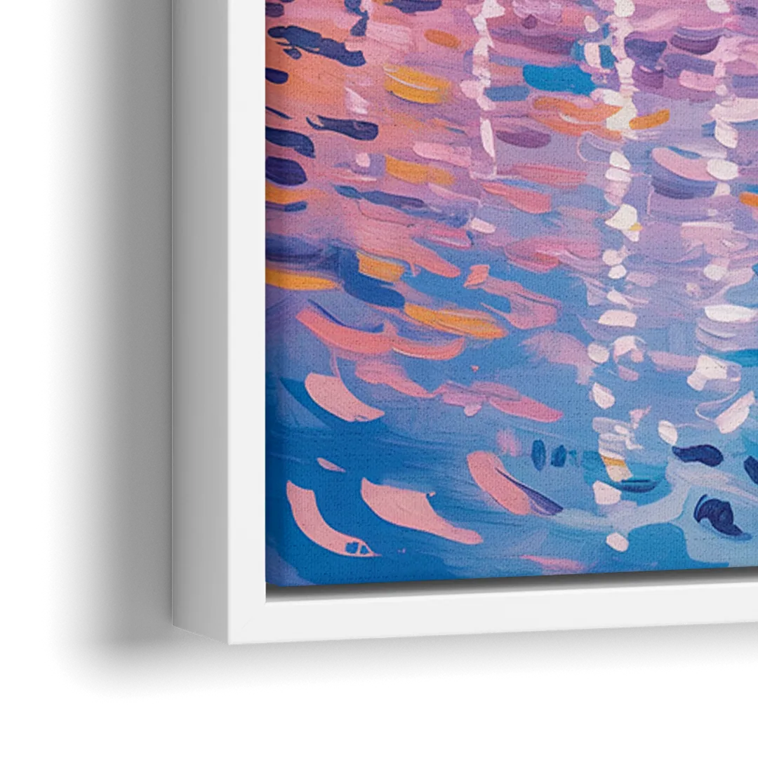 Vancouver Burrard Inlet - Close-Up White Frame Canvas