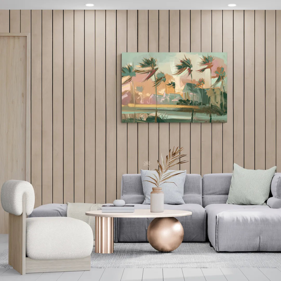 Charleston Palmetto Trees - Canvas Wall Art Living Room