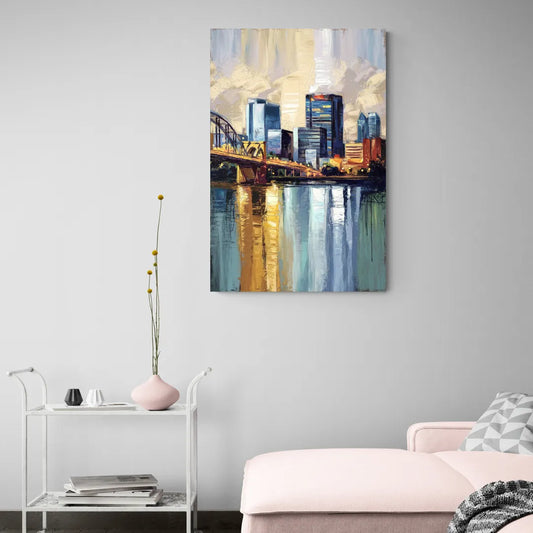 Memphis Downtown Charm - Canvas Wall Art Living Room