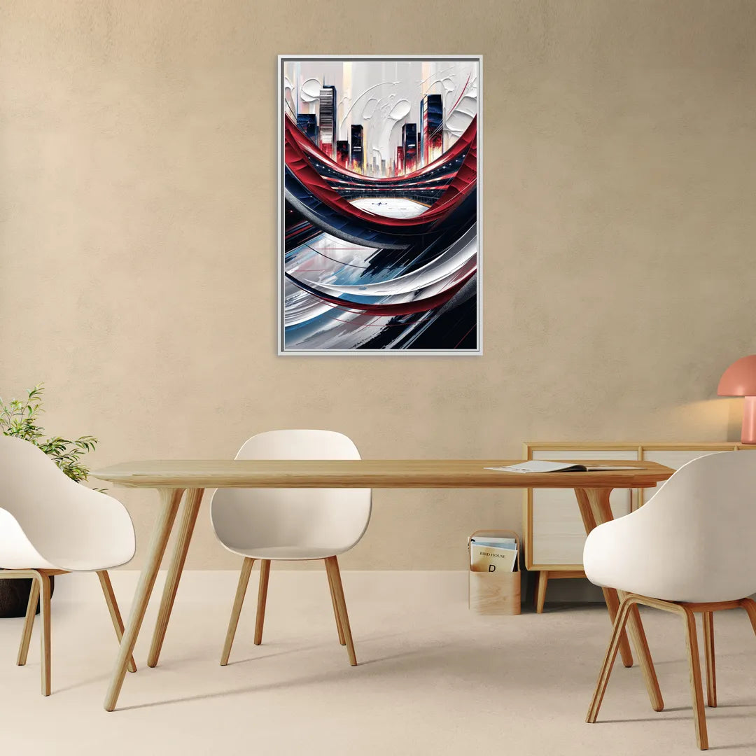 Washington Capitals Hockey - Living Room White Frame Canvas