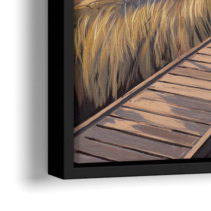 Anchorage Coastal Landscape - Close-Up Black Frame Canvas