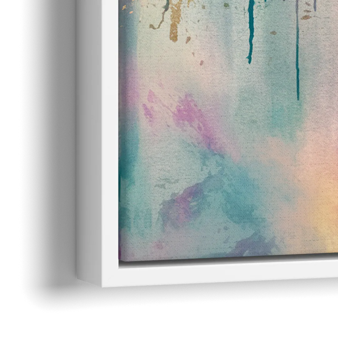 Richmond Skyline Glow - Close-Up White Frame Canvas