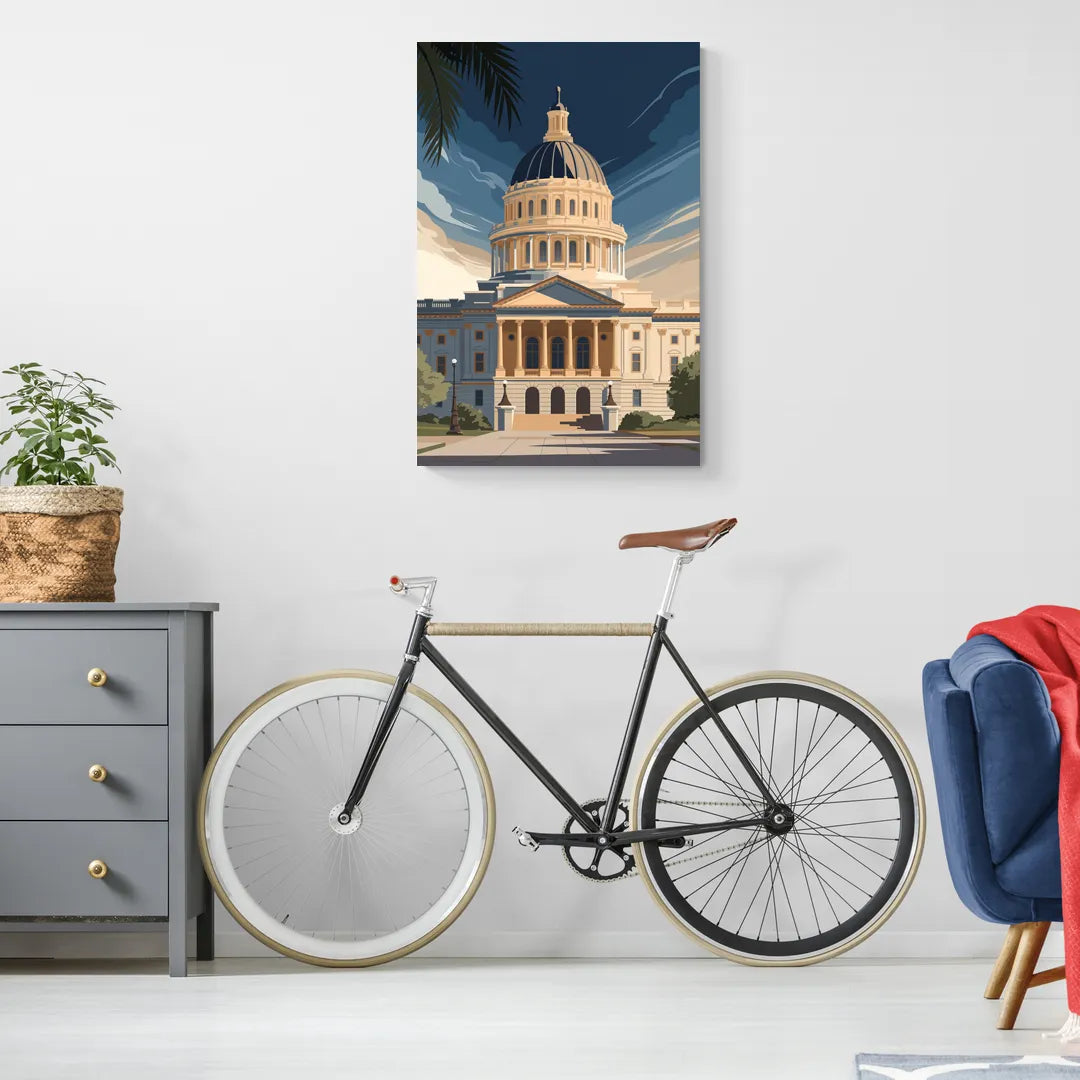 Sacramento Capitol Building - Canvas Wall Art Living Room