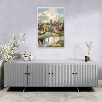 Durham University Aesthetic - Living Room White Frame Canvas