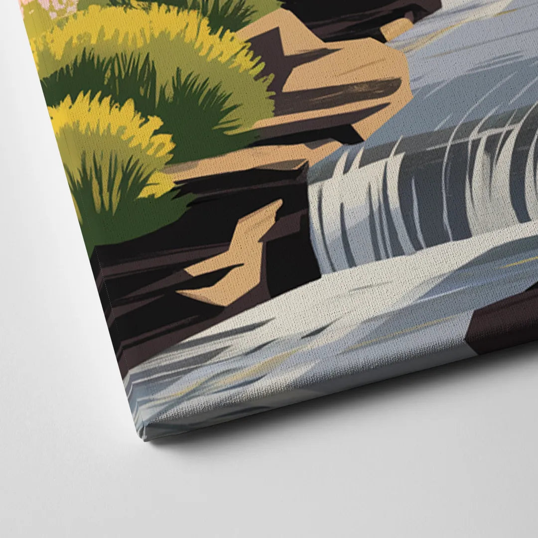 Greenville Scenic Falls Park Canvas Close Up