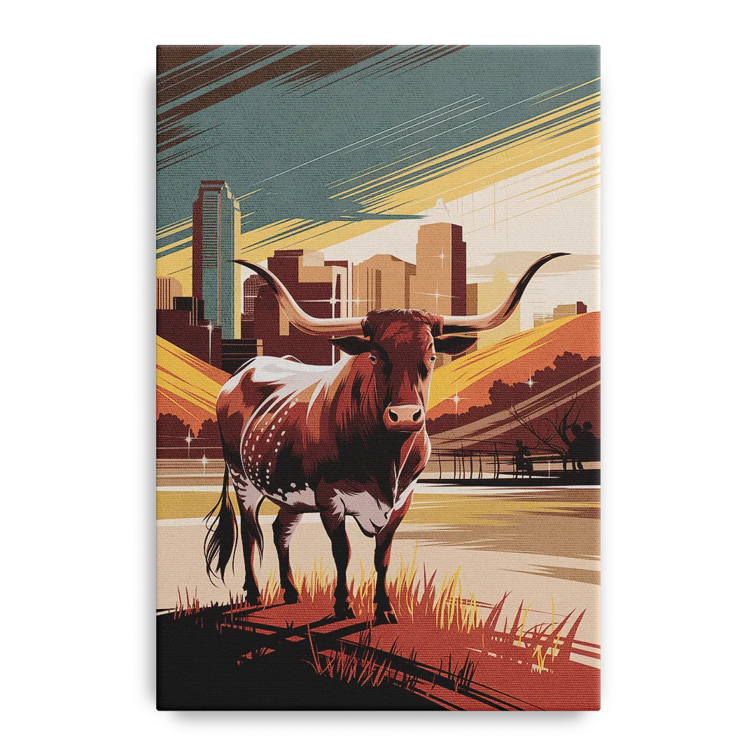 Austin Texas Longhorn Spirit - Canvas Wall Art