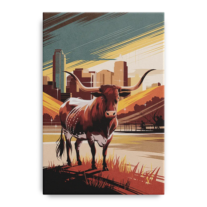 Austin Texas Longhorn Spirit - Canvas Wall Art