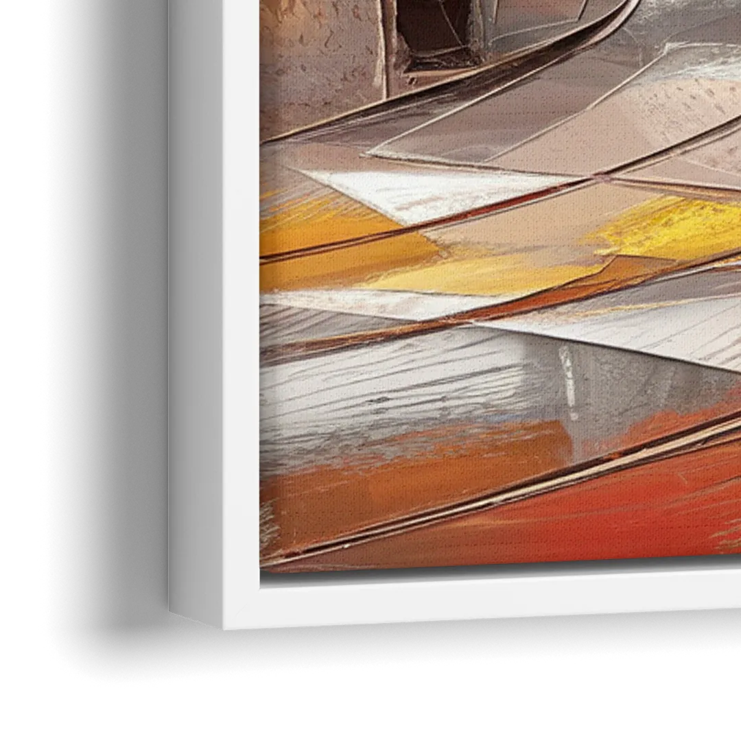 Little Rock River Market View - Close-Up White Frame Canvas