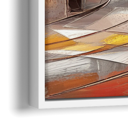 Little Rock River Market View - Close-Up White Frame Canvas