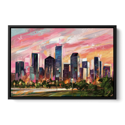 Houston Texas Pride - Black Frame Canvas