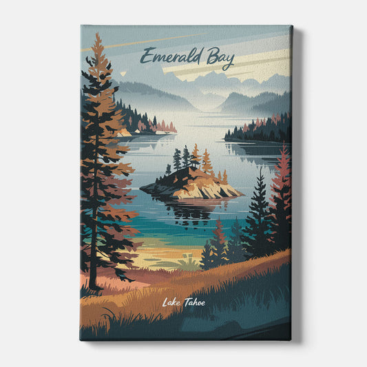 Lake Tahoe Emerald Bay View - Canvas Wall Art