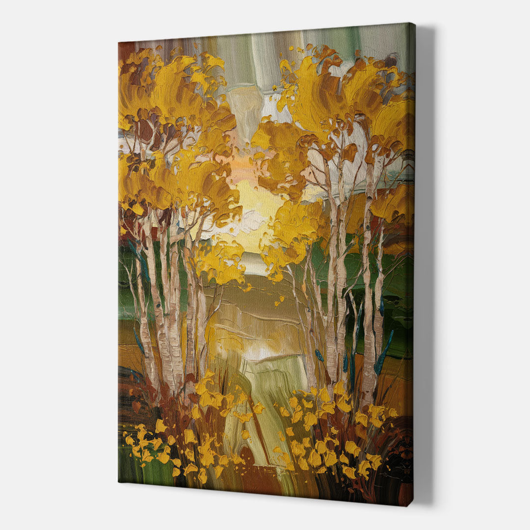 Aspen Golden Trees - Canvas Wall Art Indoor