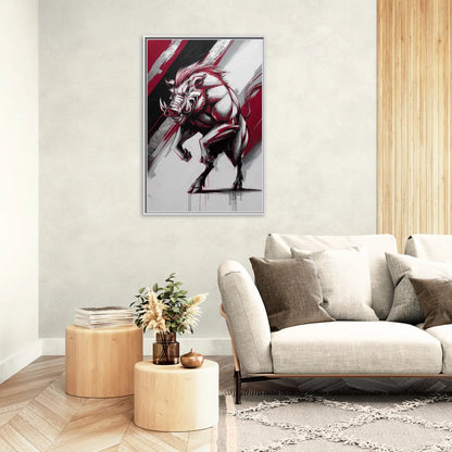 Little Rock Razorbacks Tribute - Living Room White Frame Canvas