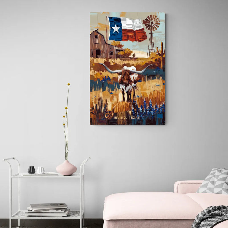Irving Texas Pride - Canvas Wall Art Living Room