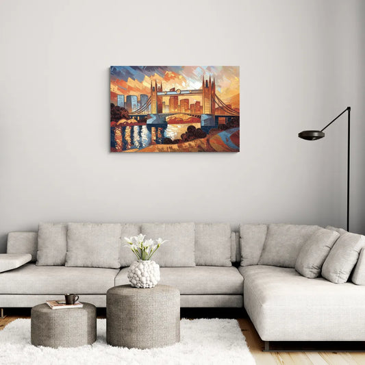 Sacramento Golden Hour Skyline - Canvas Wall Art Living Room