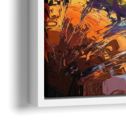 Phoenix Vibrant Urban Desert - Close-Up White Frame Canvas