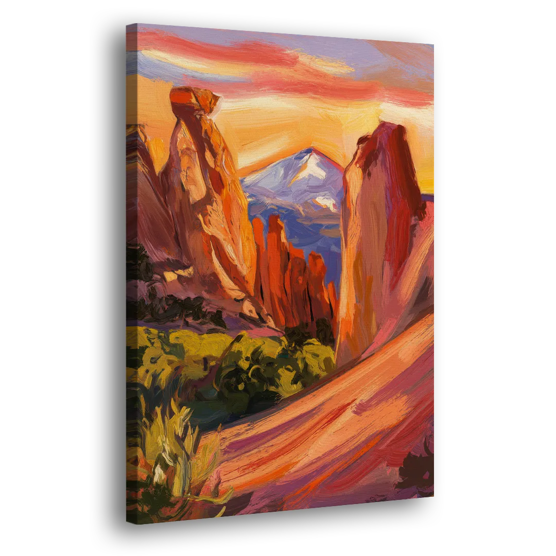 Colorado Springs Mountain View - Canvas Print Art Sides
