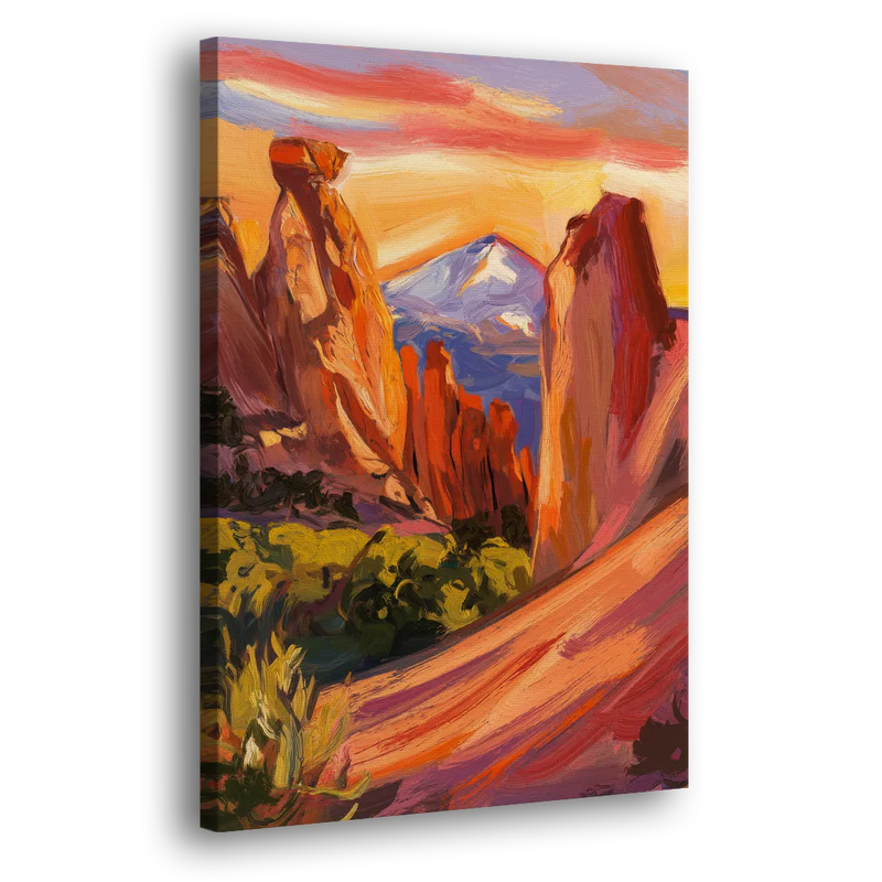 Colorado Springs Mountain View - Canvas Print Art Sides