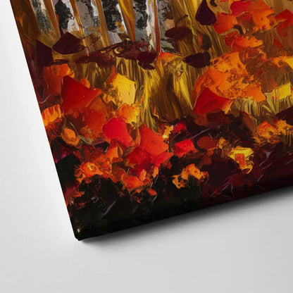 Aspen Forest in Autumn Canvas Close Up