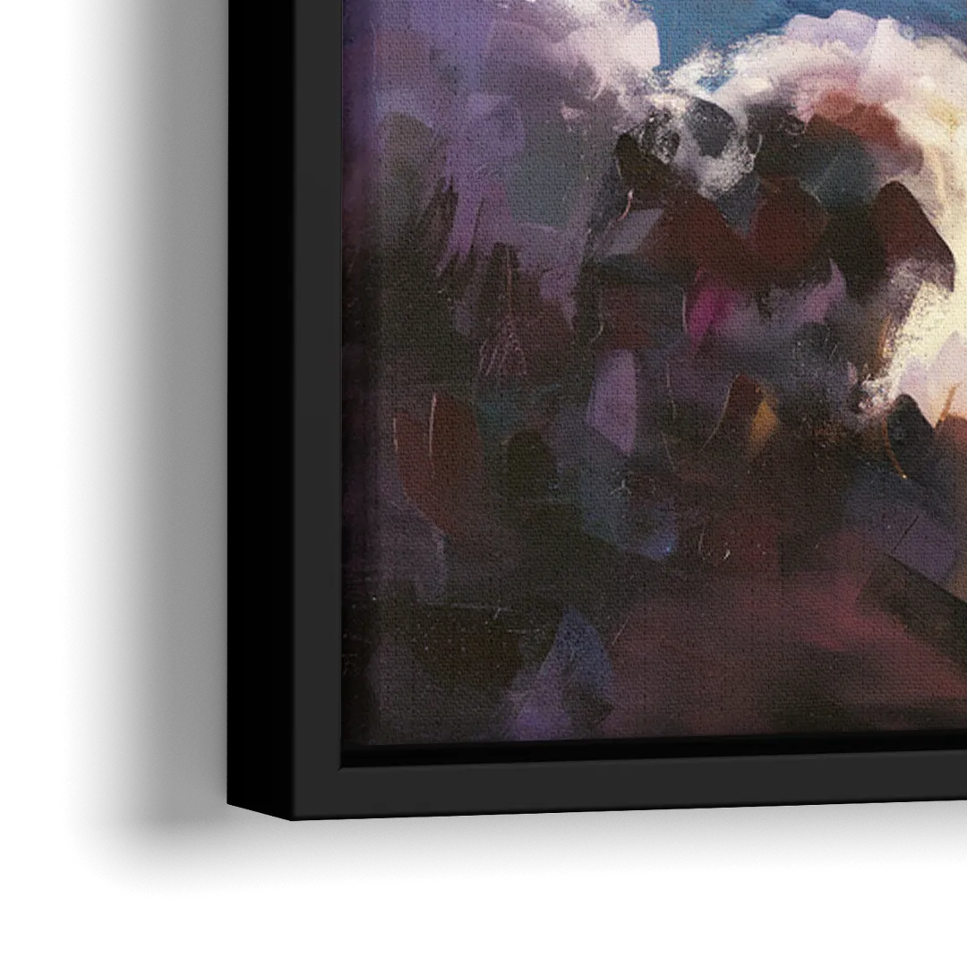 Huntsville Space Center Tribute - Close-Up Black Frame Canvas