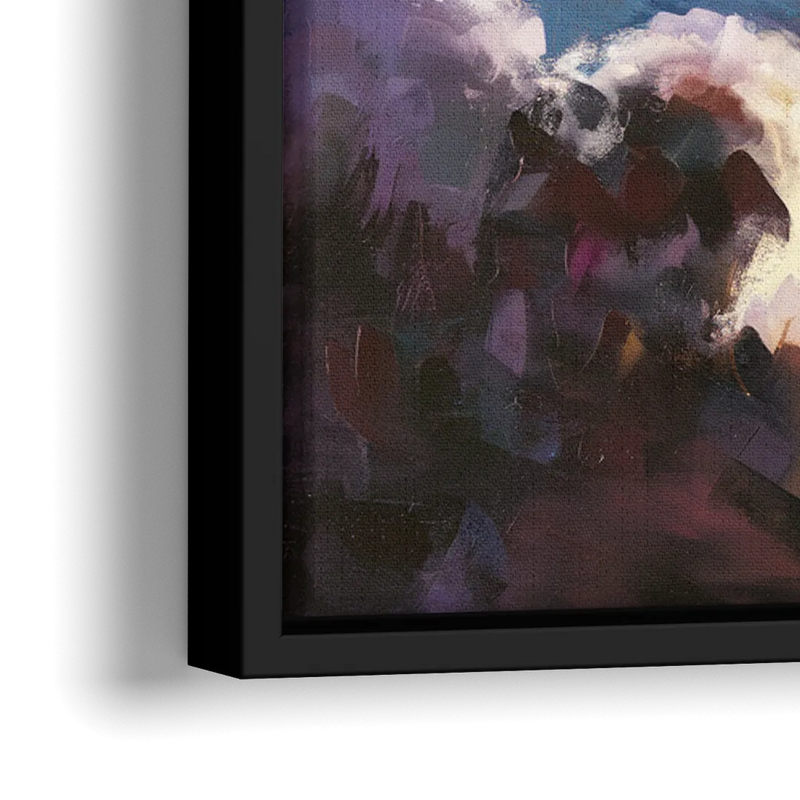 Huntsville Space Center Tribute - Close-Up Black Frame Canvas