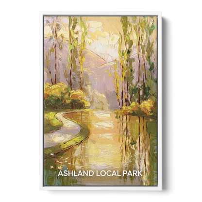 Ashland Local Park Serenity - White Frame Canvas