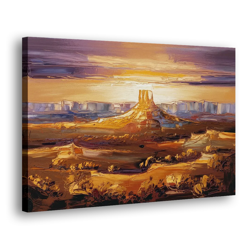 Mesa Sunlit Horizons - Canvas Print Art Sides