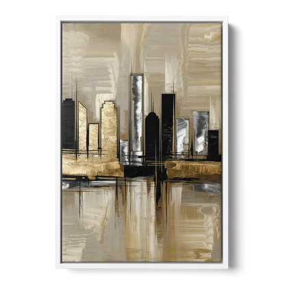 Houston Contemporary Design - White Frame Canvas