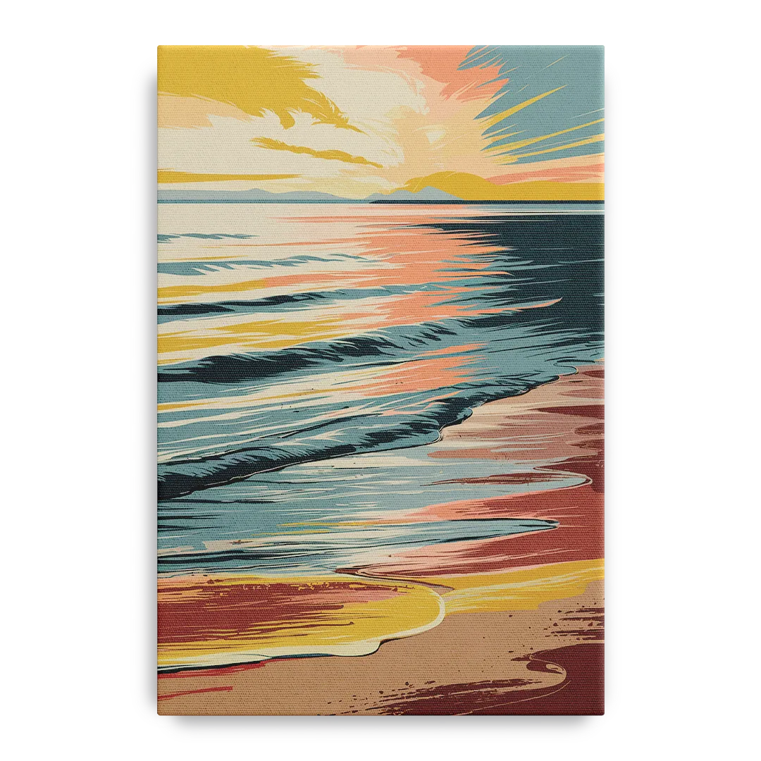 Dunedin Sunset Over Water - Canvas Wall Art
